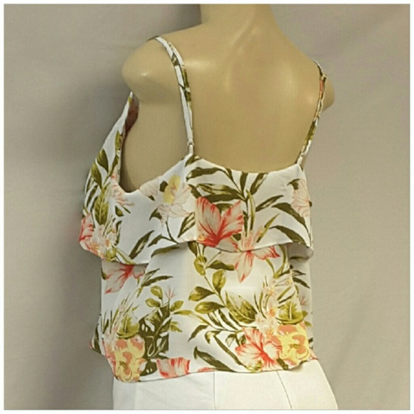 FOREVER 21, Floral Crop Top, size Large - Picture 5 of 8
